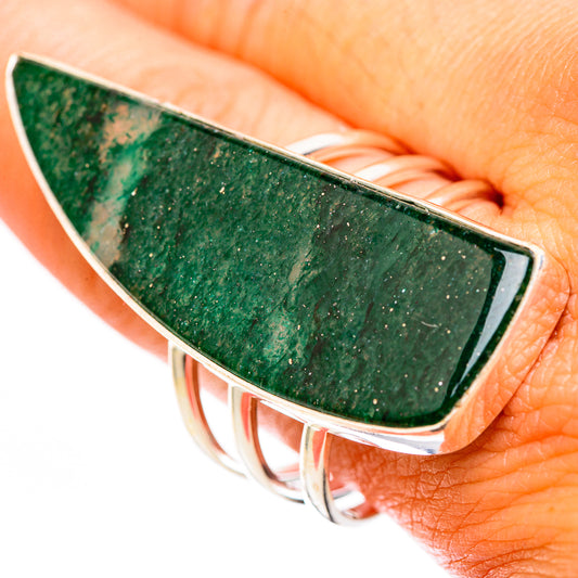 Green Aventurine Rings handcrafted by Ana Silver Co - RING117056