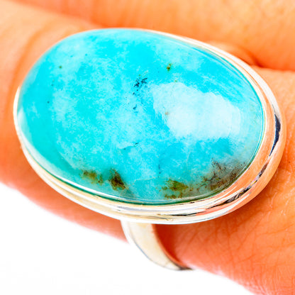 Peruvian Amazonite Rings handcrafted by Ana Silver Co - RING117072