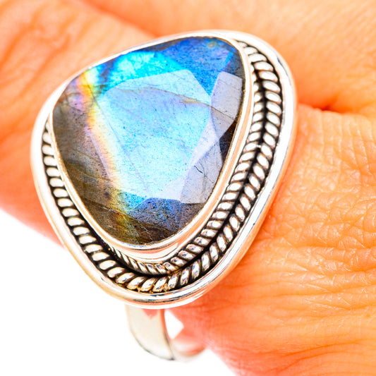 Labradorite Rings handcrafted by Ana Silver Co - RING117076