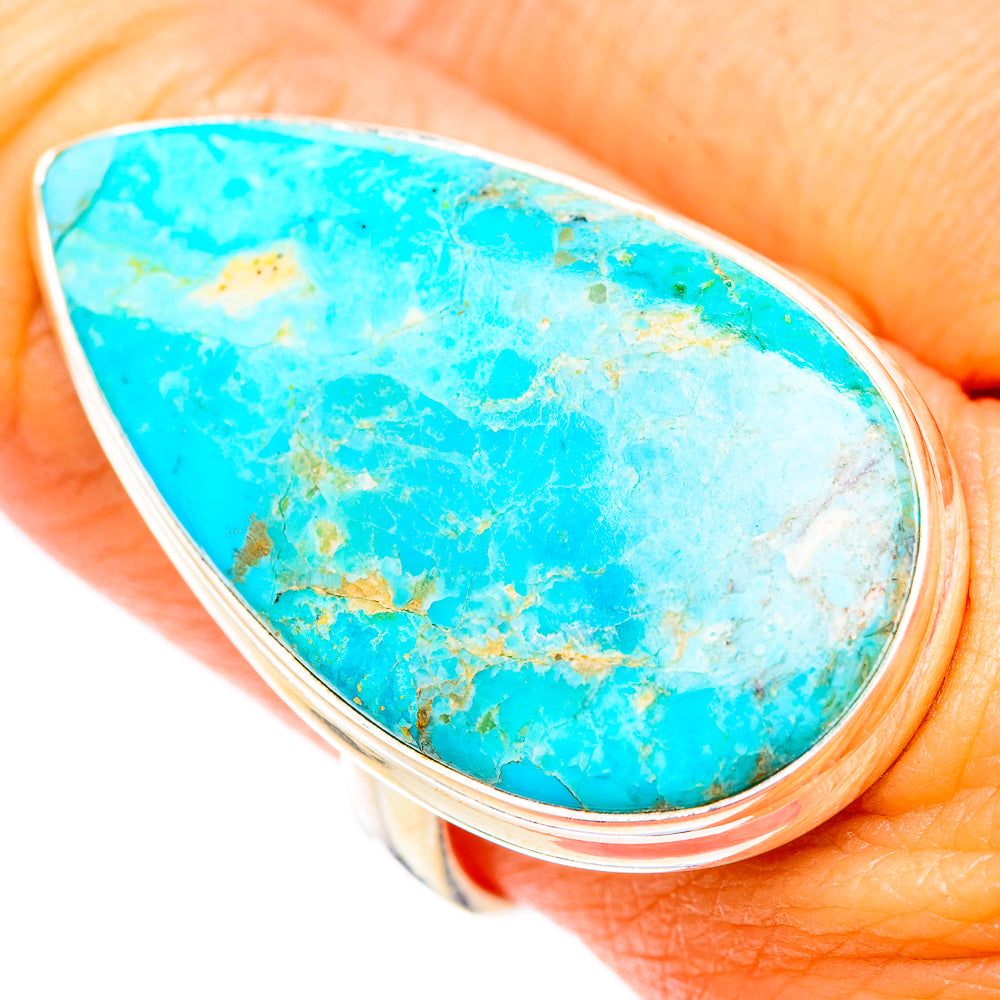 Peruvian Chrysocolla Rings handcrafted by Ana Silver Co - RING117079