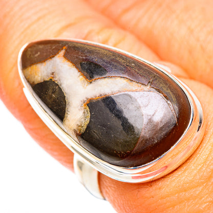 Septarian Geode Rings handcrafted by Ana Silver Co - RING117086