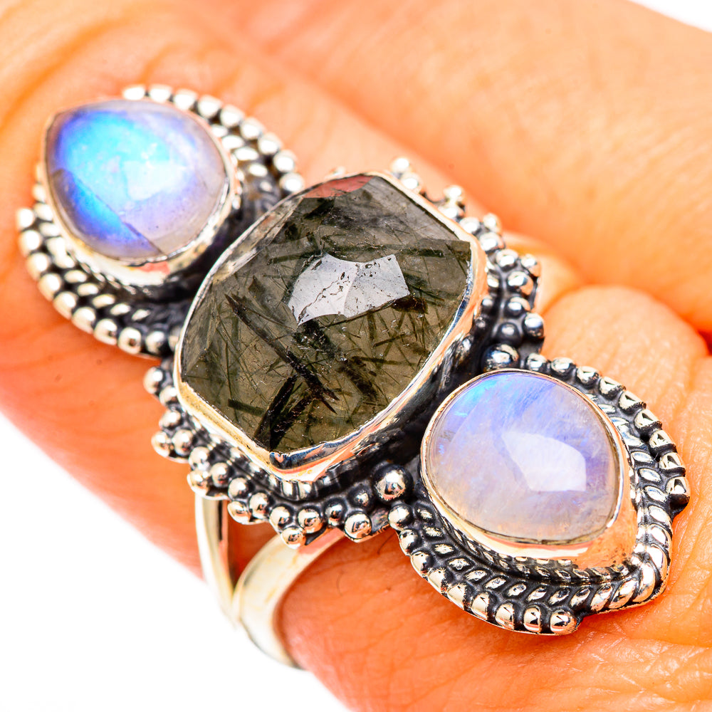 Tourmalinated Quartz Rings handcrafted by Ana Silver Co - RING117087