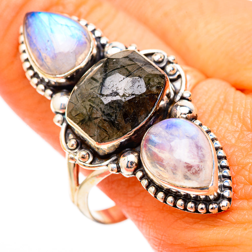 Tourmalinated Quartz Rings handcrafted by Ana Silver Co - RING117088