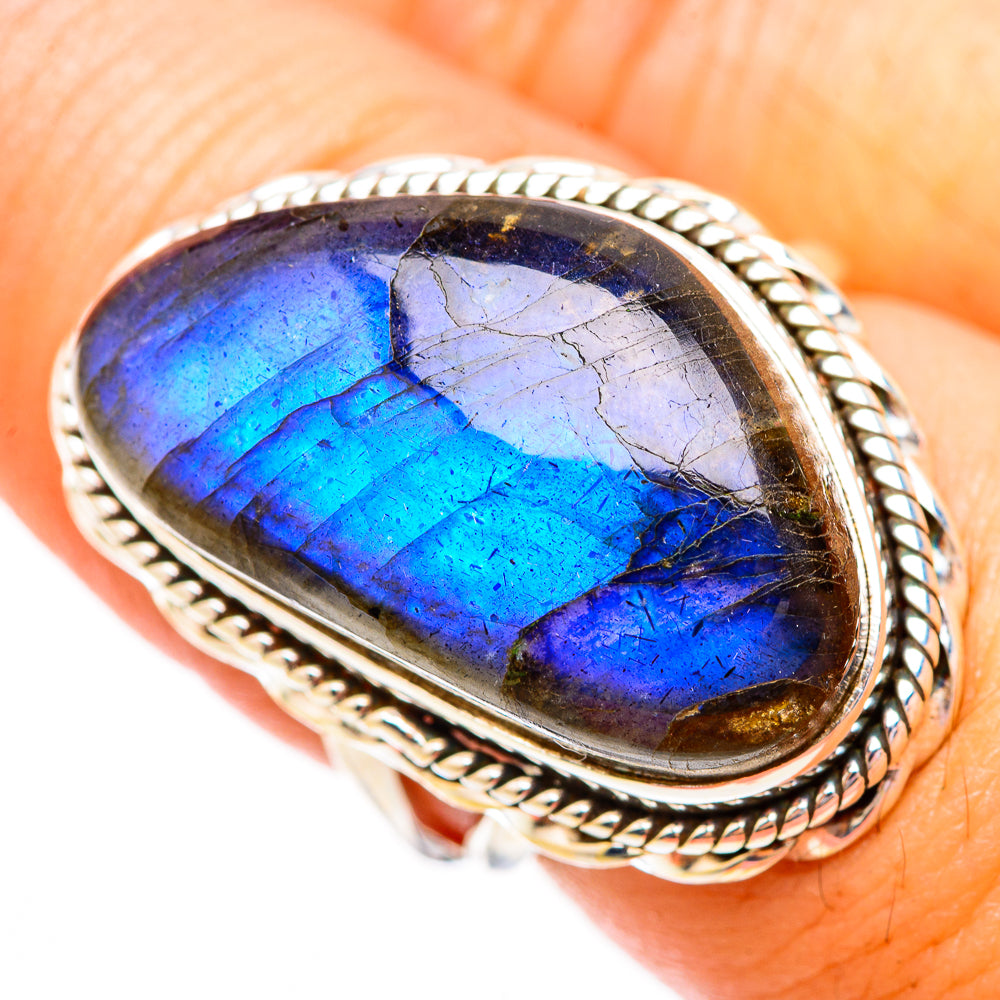 Labradorite Rings handcrafted by Ana Silver Co - RING117102