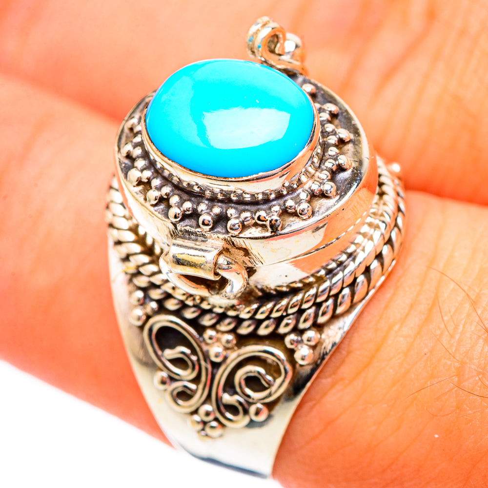 Sleeping Beauty Turquoise Rings handcrafted by Ana Silver Co - RING117108