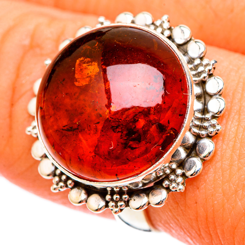 Baltic Amber Rings handcrafted by Ana Silver Co - RING117113