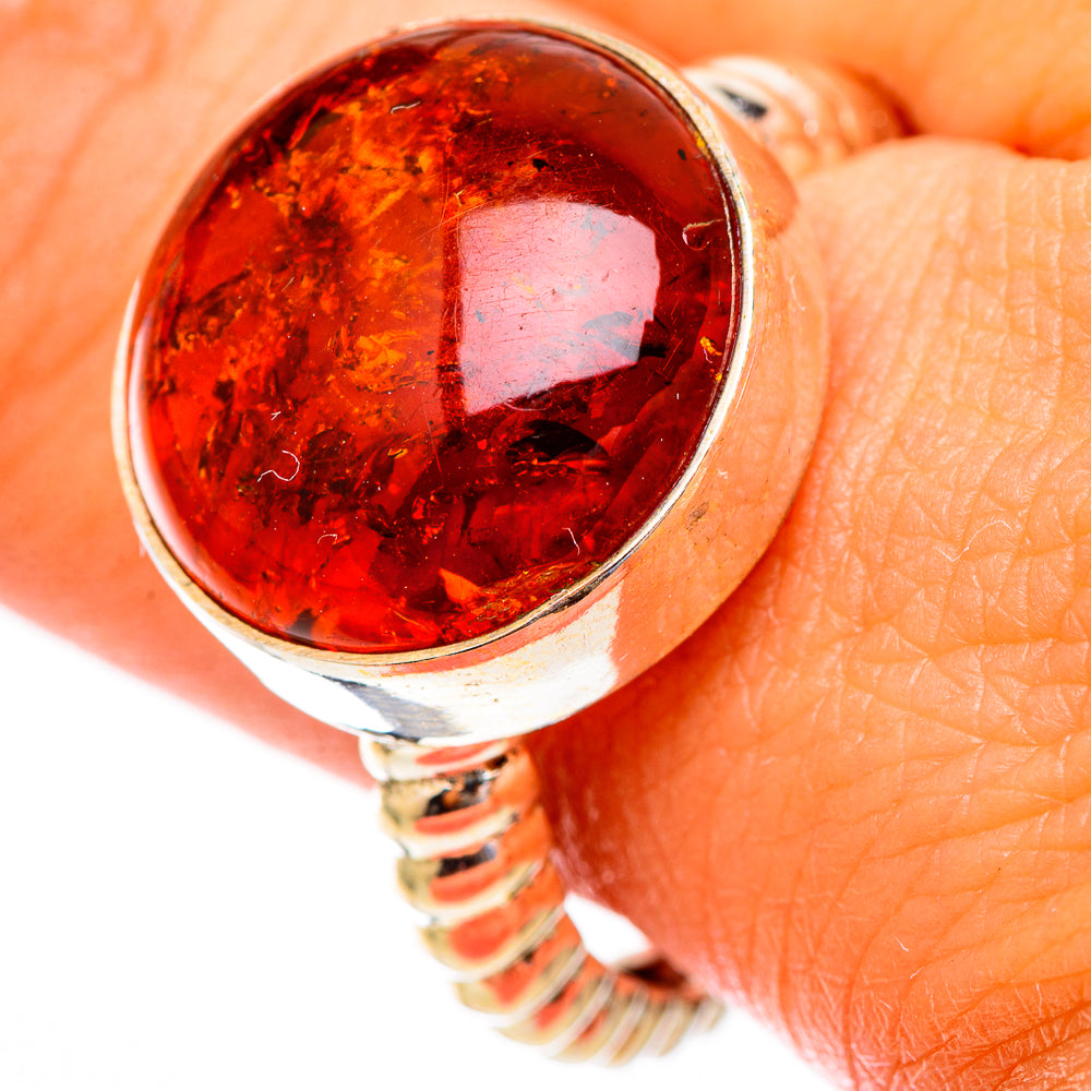 Baltic Amber Rings handcrafted by Ana Silver Co - RING117114
