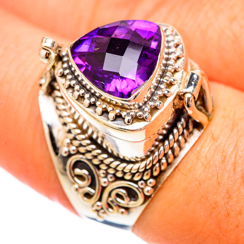 Brazilian Amethyst Rings handcrafted by Ana Silver Co - RING117120