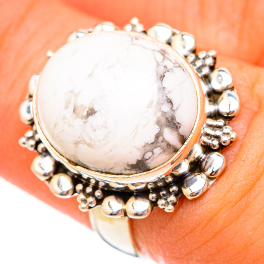 Howlite Rings handcrafted by Ana Silver Co - RING117127