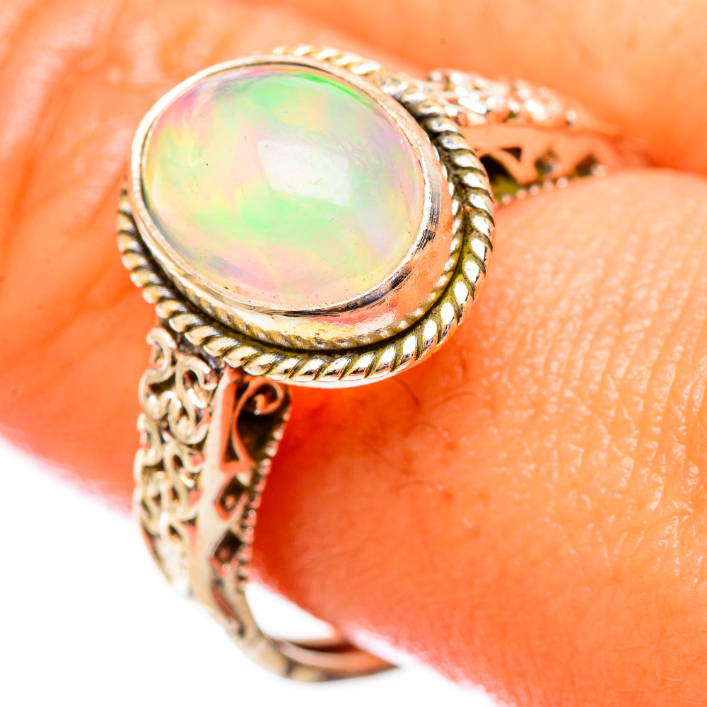 Ethiopian Opal Rings handcrafted by Ana Silver Co - RING117130