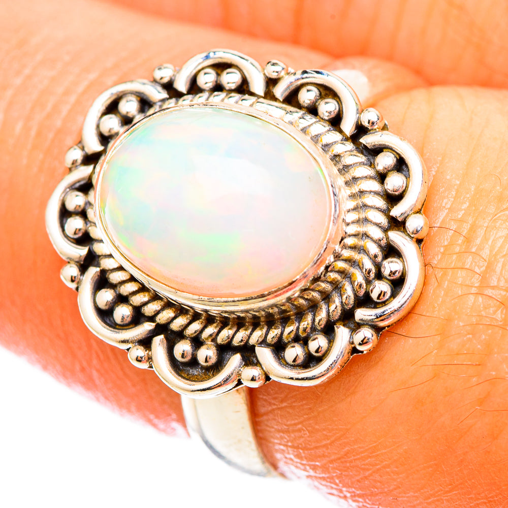 Ethiopian Opal Rings handcrafted by Ana Silver Co - RING117131