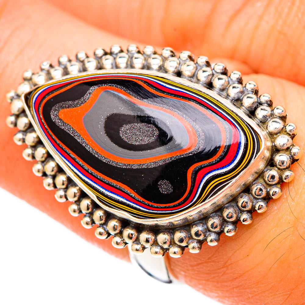 Fordite Rings handcrafted by Ana Silver Co - RING117142