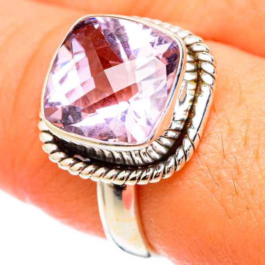 Pink Amethyst Rings handcrafted by Ana Silver Co - RING117144