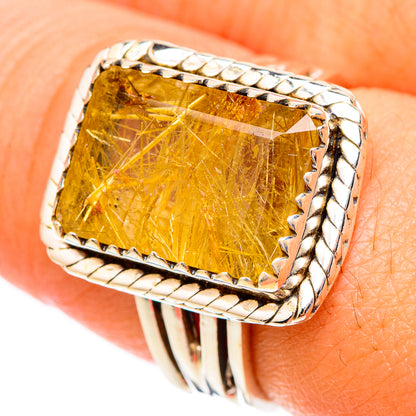 Rutilated Quartz Rings handcrafted by Ana Silver Co - RING117148