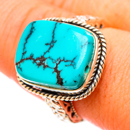 Tibetan Turquoise Rings handcrafted by Ana Silver Co - RING117164