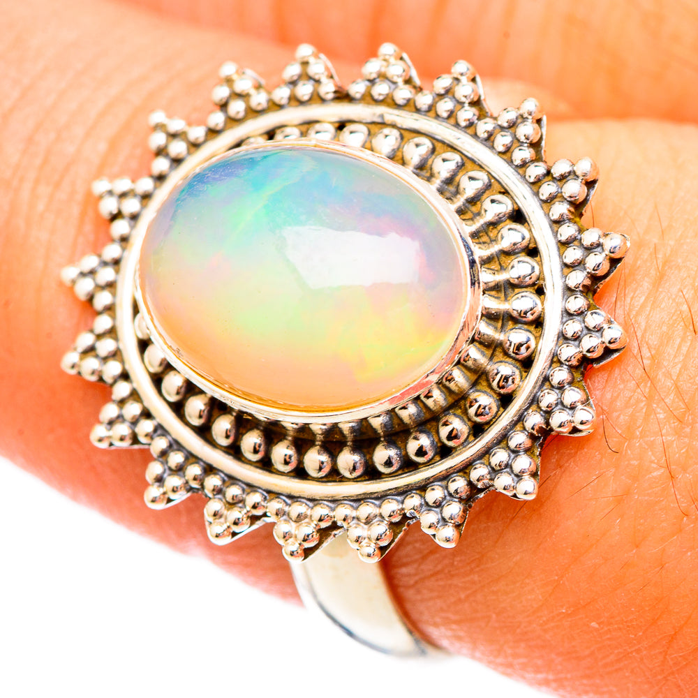 Ethiopian Opal Rings handcrafted by Ana Silver Co - RING117175