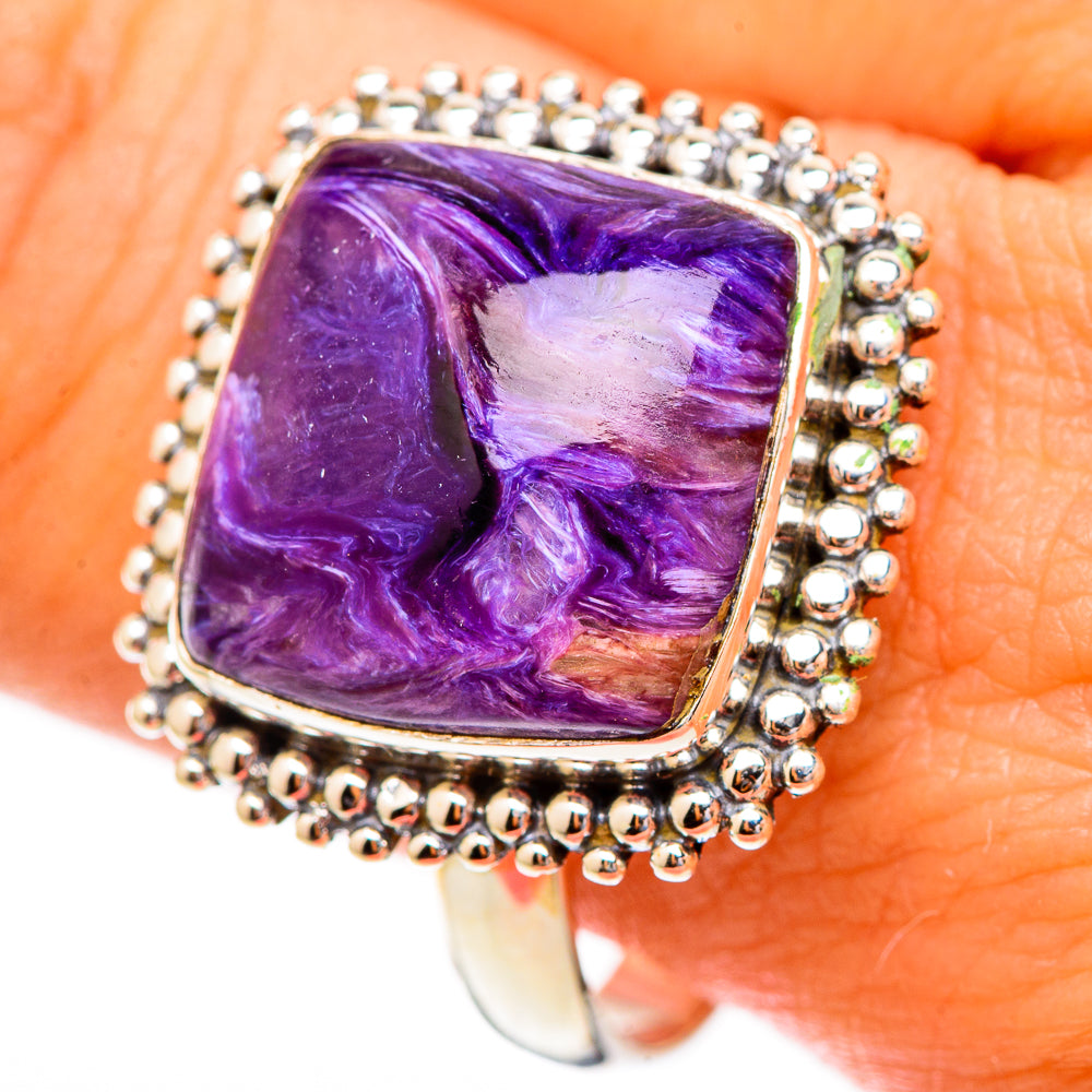 Charoite Rings handcrafted by Ana Silver Co - RING117188