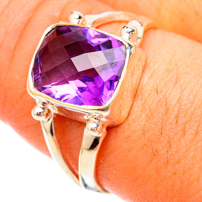 Brazilian Amethyst Rings handcrafted by Ana Silver Co - RING117190