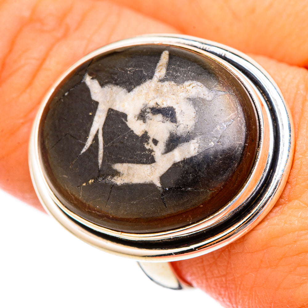 Septarian Geode Rings handcrafted by Ana Silver Co - RING117192