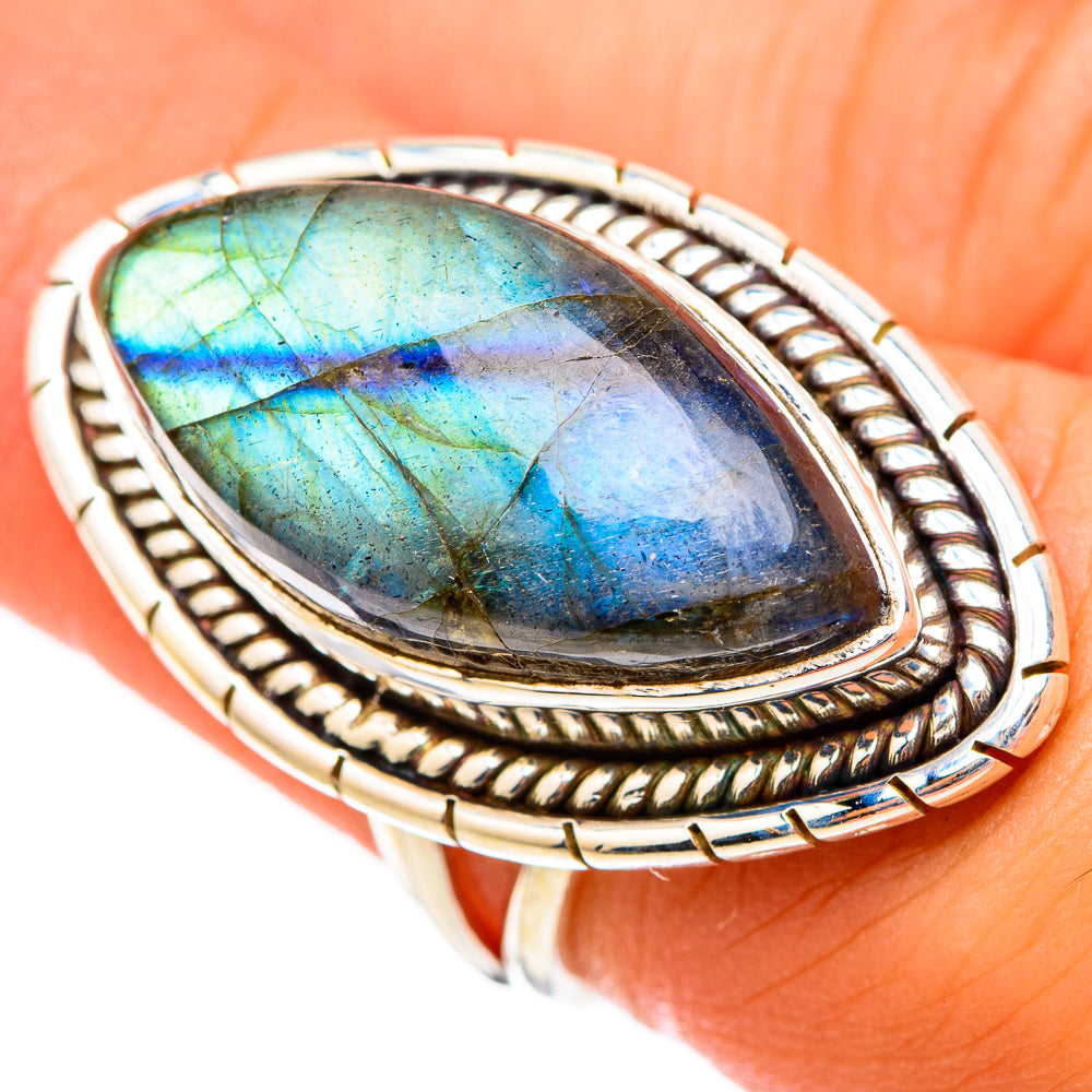 Labradorite Rings handcrafted by Ana Silver Co - RING117199