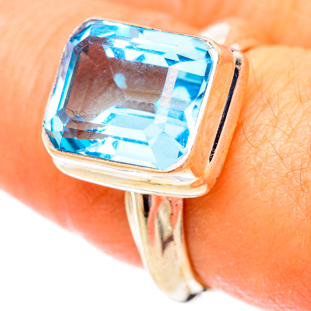 Blue Topaz Rings handcrafted by Ana Silver Co - RING117204