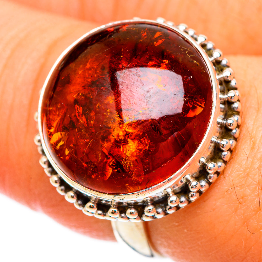 Baltic Amber Rings handcrafted by Ana Silver Co - RING117210