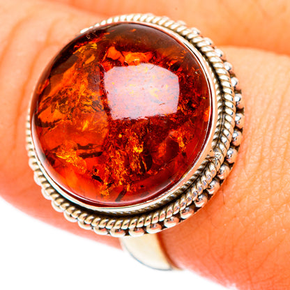 Baltic Amber Rings handcrafted by Ana Silver Co - RING117211
