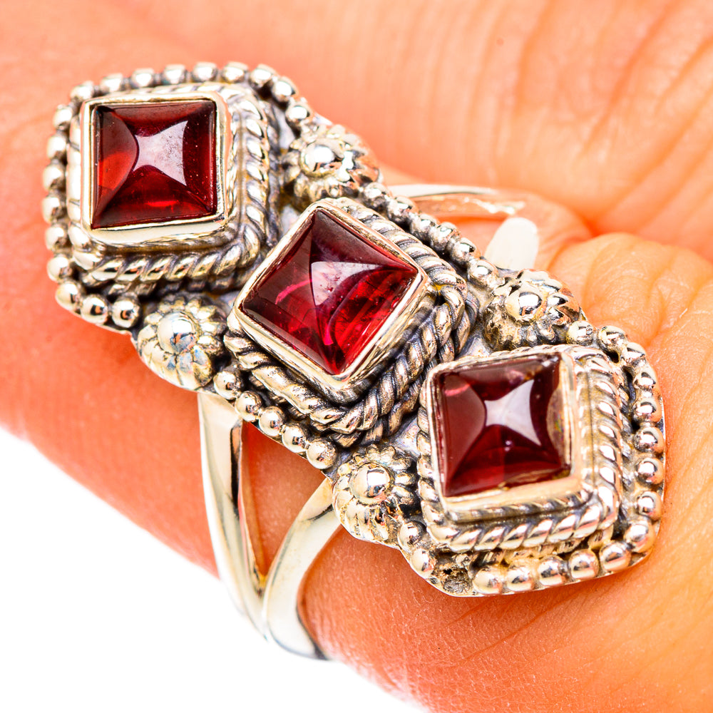 Garnet Rings handcrafted by Ana Silver Co - RING117213