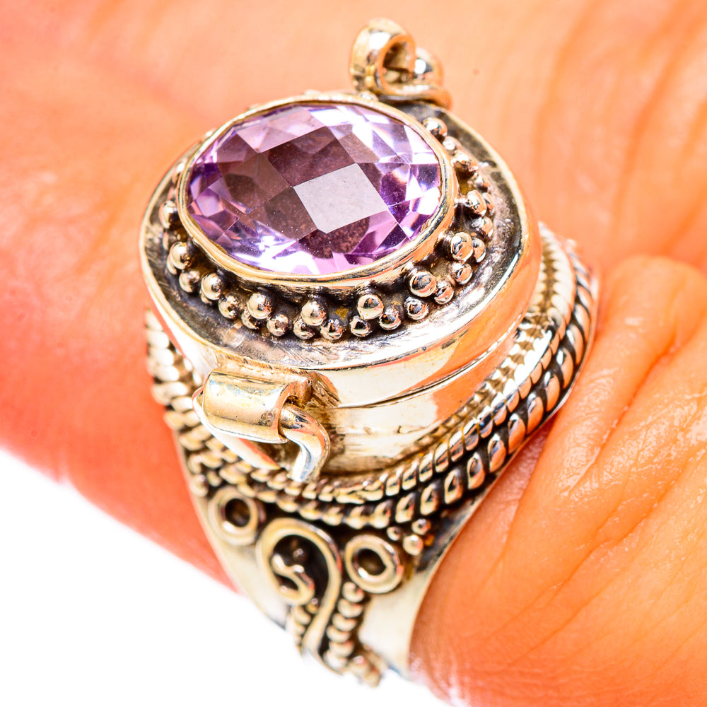 Pink Amethyst Rings handcrafted by Ana Silver Co - RING117214