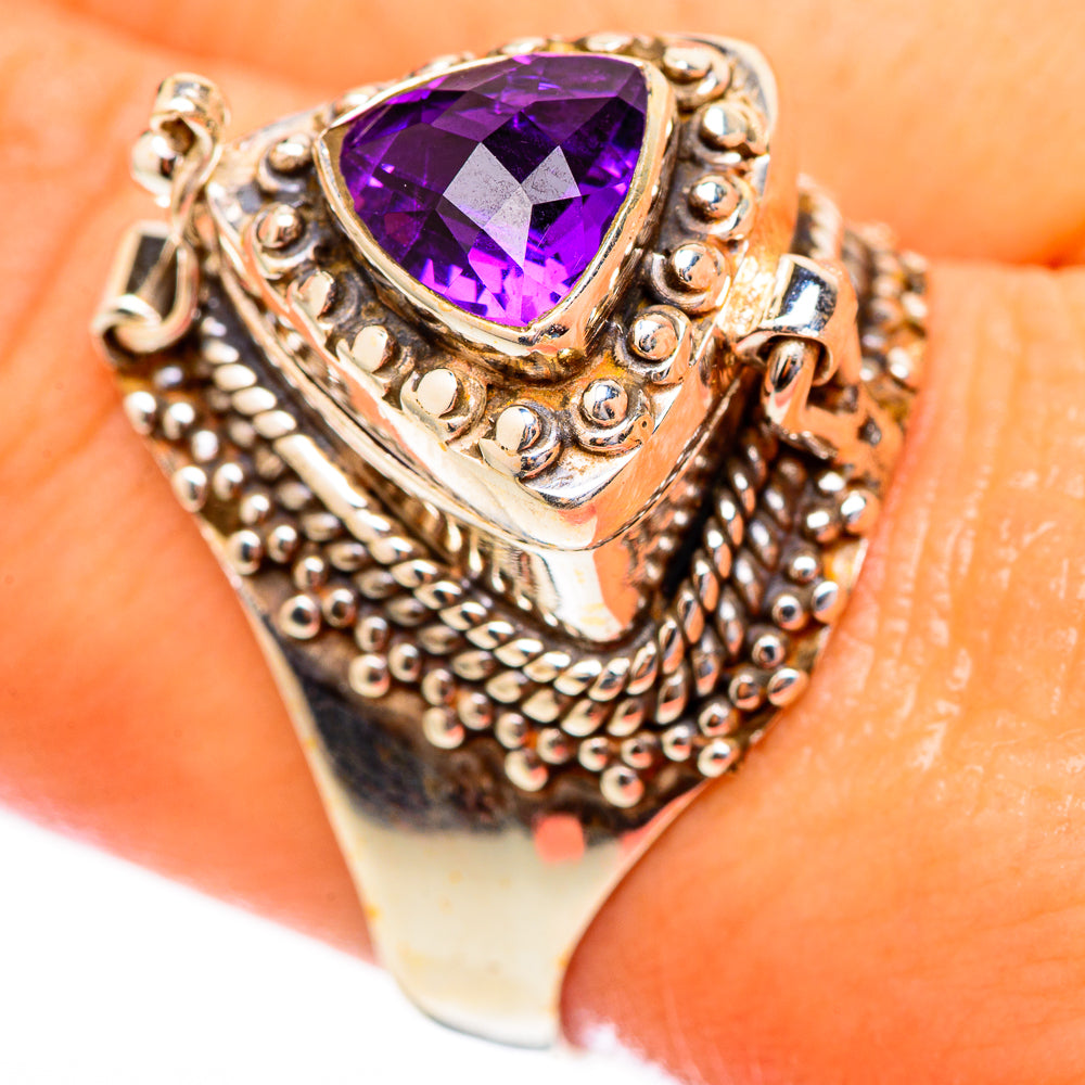 Brazilian Amethyst Rings handcrafted by Ana Silver Co - RING117216