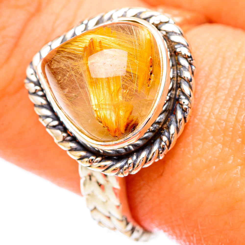 Rutilated Quartz Rings handcrafted by Ana Silver Co - RING117218