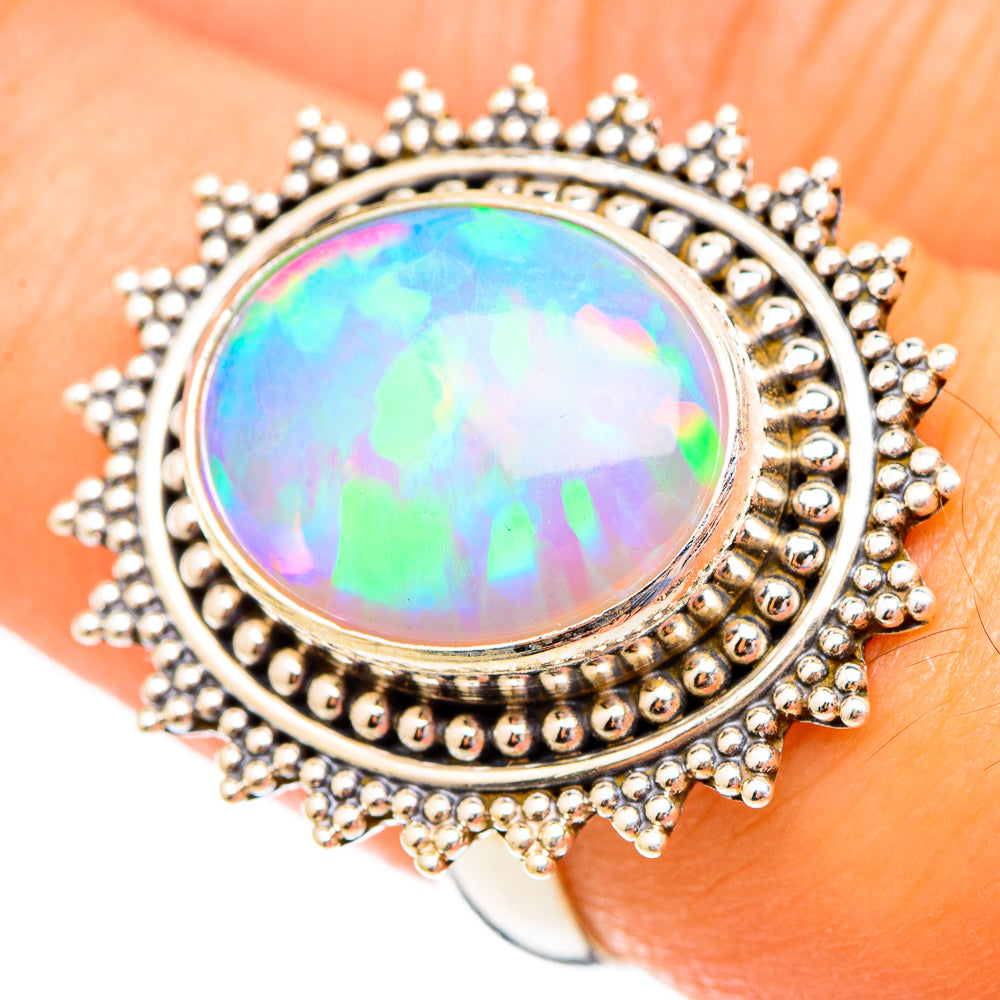 Ethiopian Opal Rings handcrafted by Ana Silver Co - RING117228