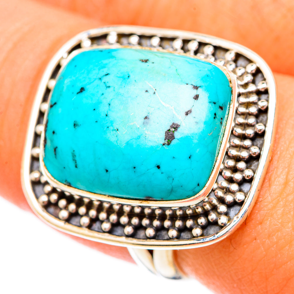 Tibetan Turquoise Rings handcrafted by Ana Silver Co - RING117229
