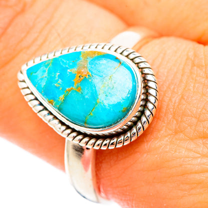 Chrysocolla Rings handcrafted by Ana Silver Co - RING117231