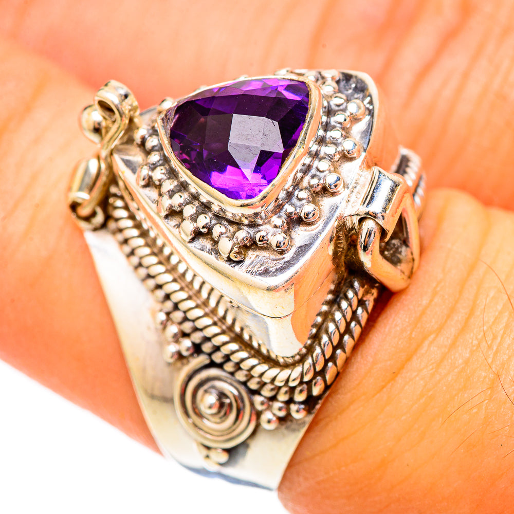 Brazilian Amethyst Rings handcrafted by Ana Silver Co - RING117246