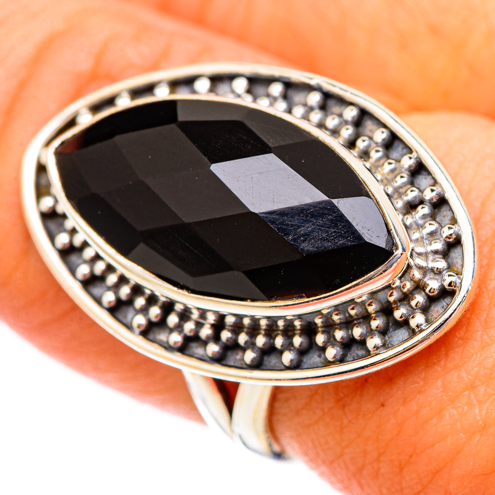 Black Onyx Rings handcrafted by Ana Silver Co - RING117248