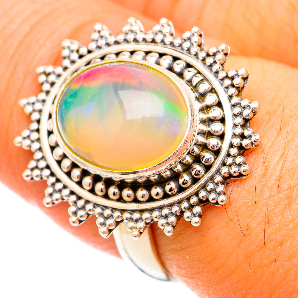 Ethiopian Opal Rings handcrafted by Ana Silver Co - RING117256