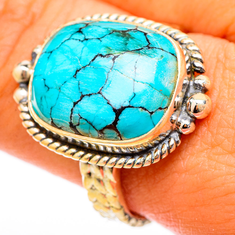 Tibetan Turquoise Rings handcrafted by Ana Silver Co - RING117260