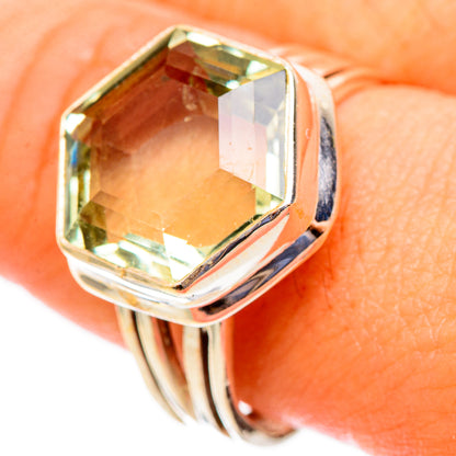 Green Amethyst Rings handcrafted by Ana Silver Co - RING117264