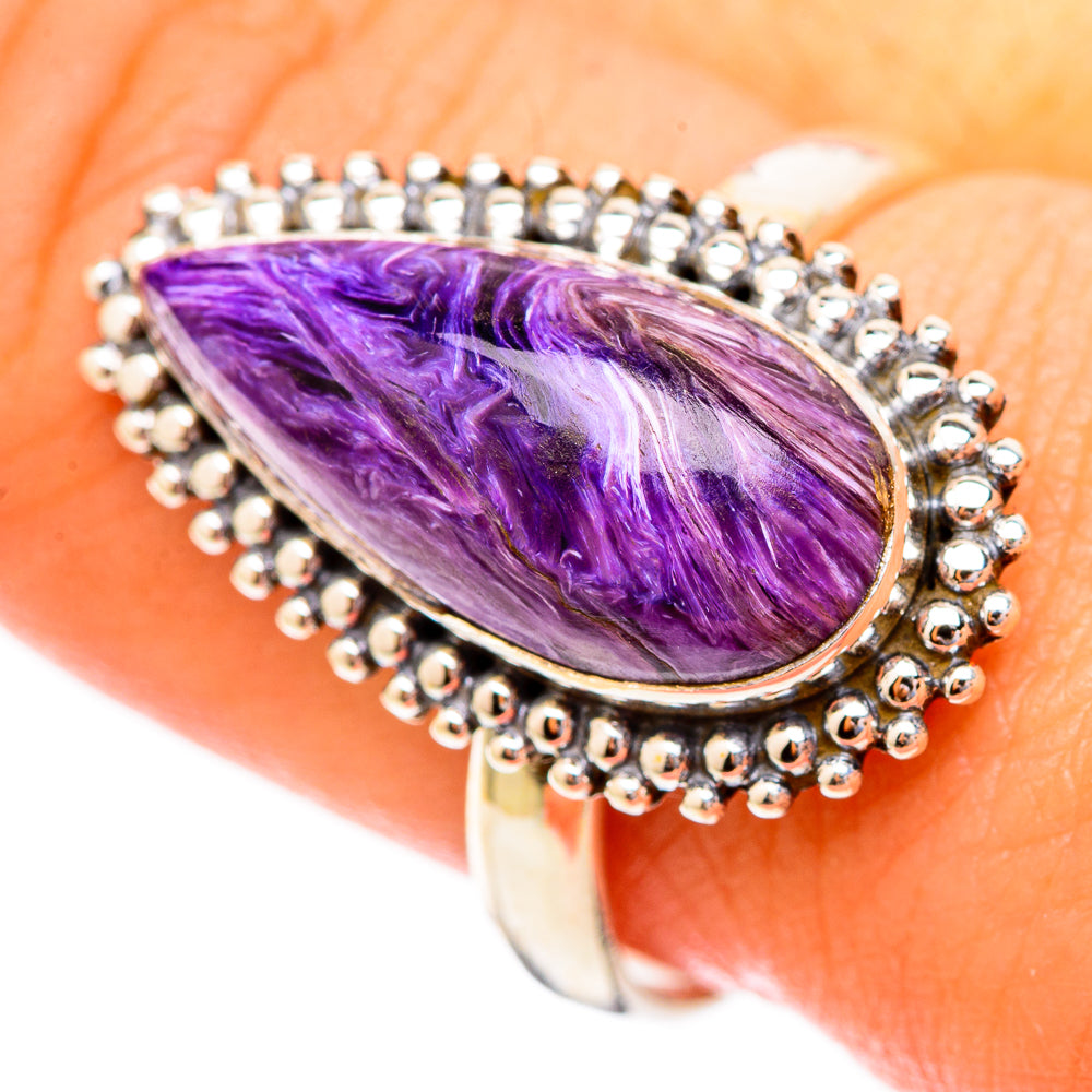 Charoite Rings handcrafted by Ana Silver Co - RING117271