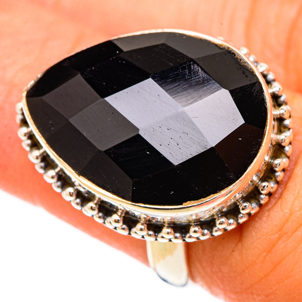 Black Onyx Rings handcrafted by Ana Silver Co - RING117274