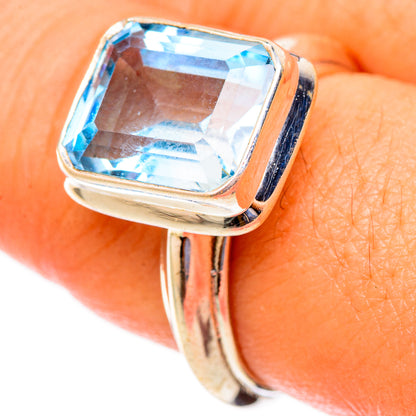 Blue Topaz Rings handcrafted by Ana Silver Co - RING117284