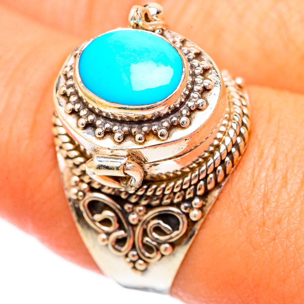 Sleeping Beauty Turquoise Rings handcrafted by Ana Silver Co - RING117287