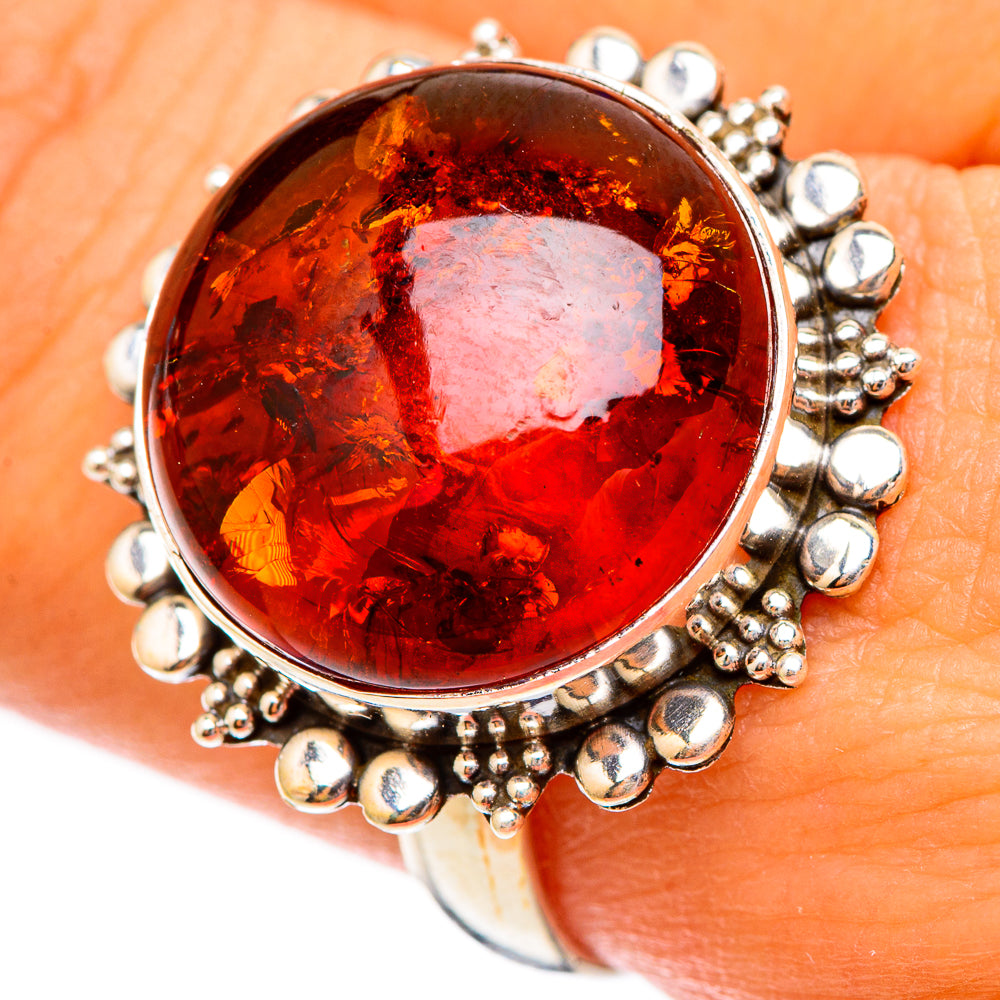 Baltic Amber Rings handcrafted by Ana Silver Co - RING117292
