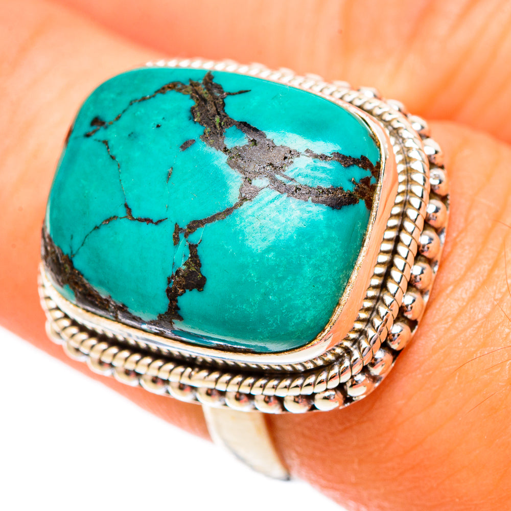 Tibetan Turquoise Rings handcrafted by Ana Silver Co - RING117310