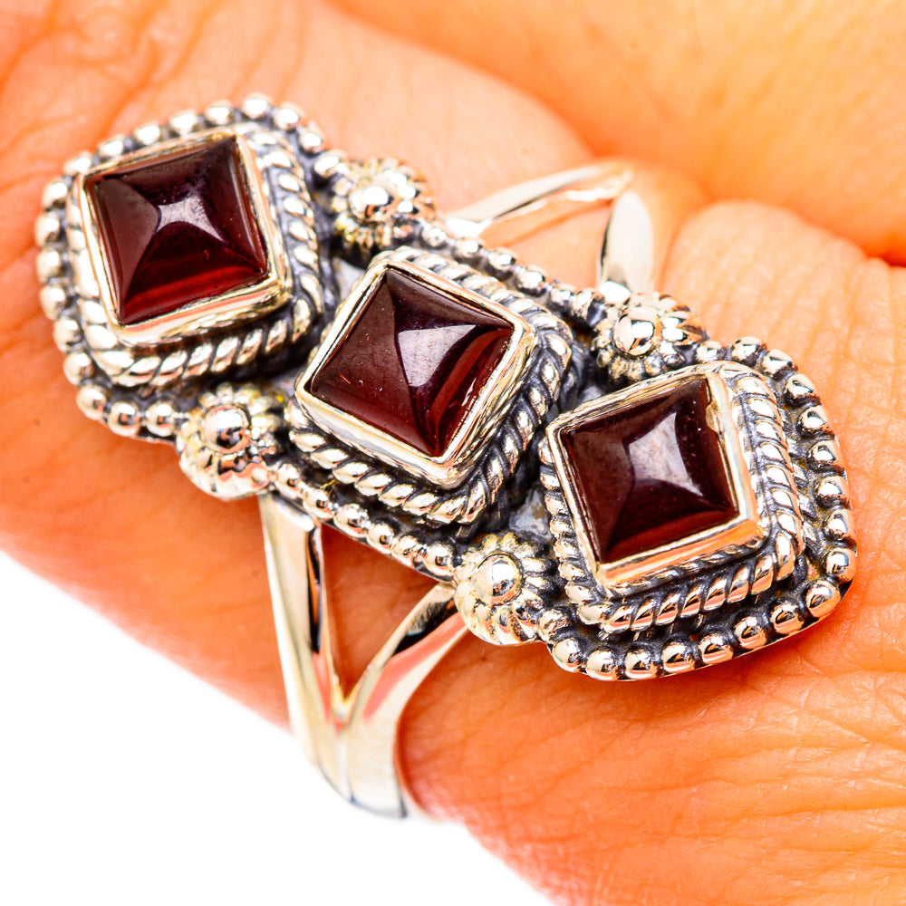 Garnet Rings handcrafted by Ana Silver Co - RING117320