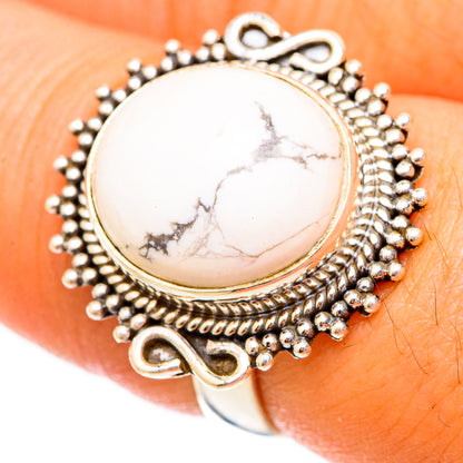 Howlite Rings handcrafted by Ana Silver Co - RING117329