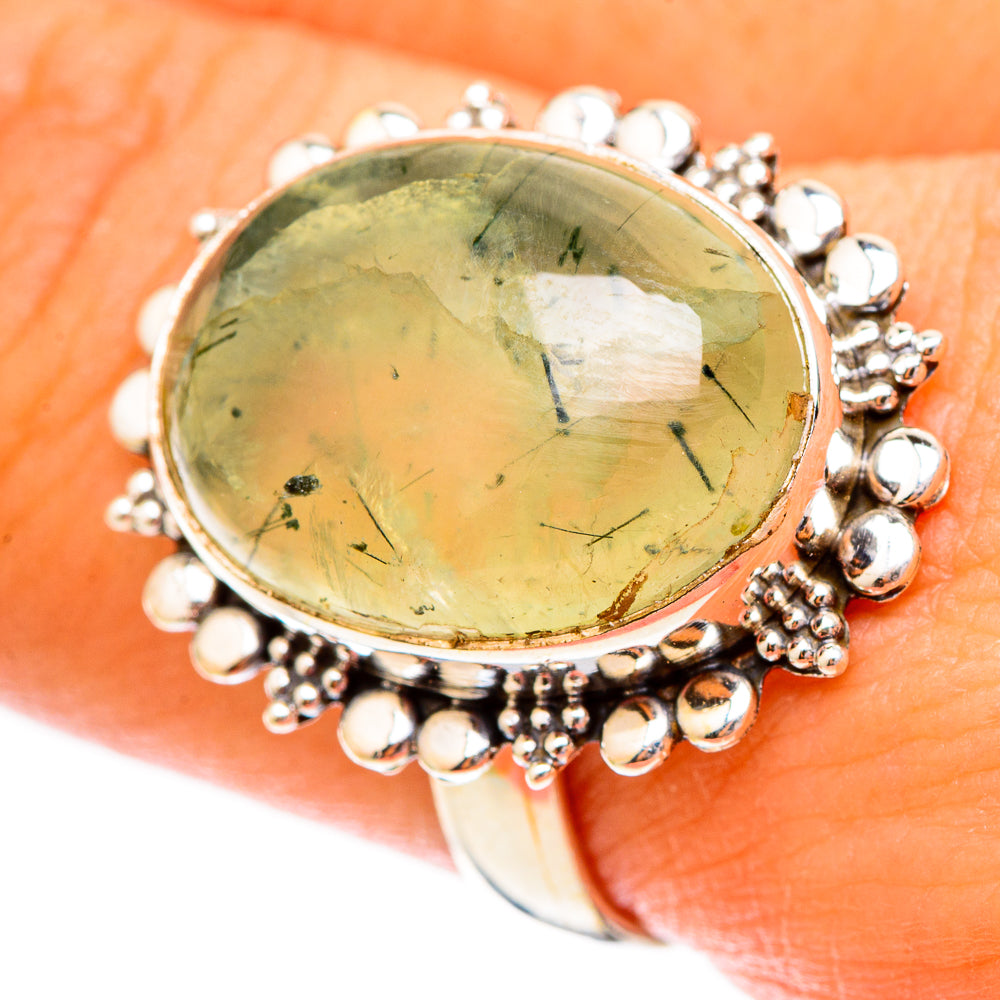 Prehnite Rings handcrafted by Ana Silver Co - RING117340