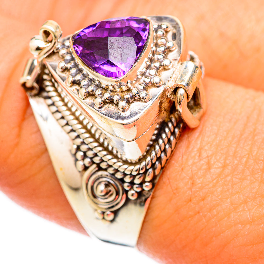 Brazilian Amethyst Rings handcrafted by Ana Silver Co - RING117347