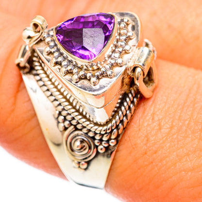 Brazilian Amethyst Rings handcrafted by Ana Silver Co - RING117347